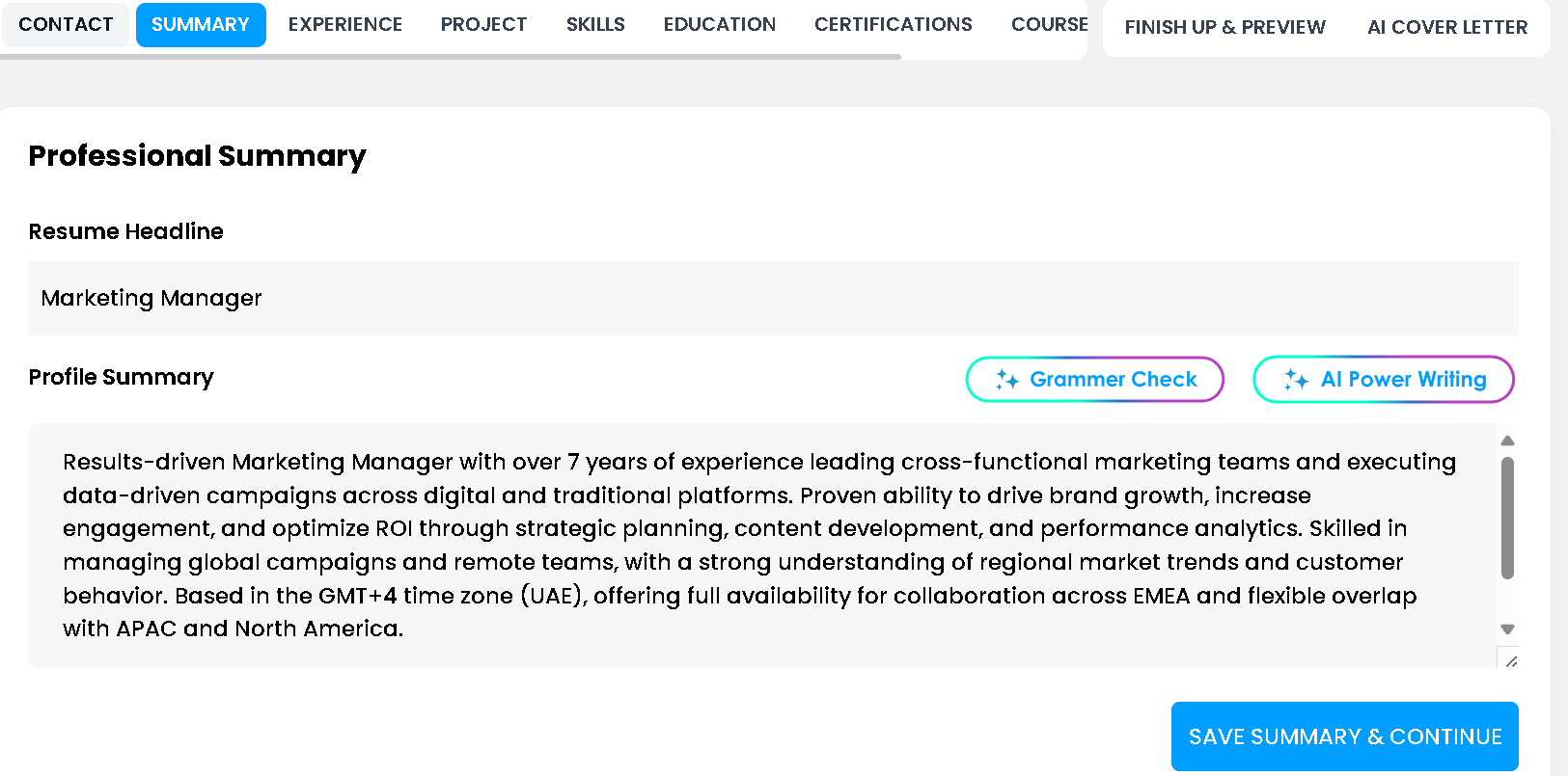 Should I Mention My Time Zone in - 20798331397276
